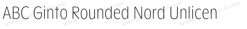 ABC Ginto Rounded Nord Unlicensed T字体转换